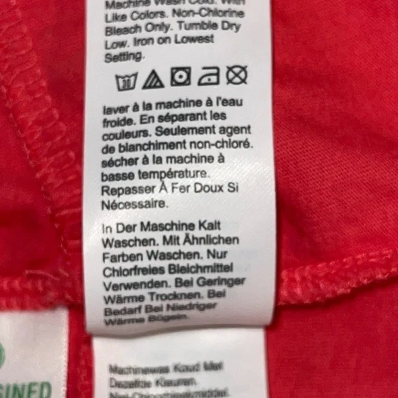 J.Crew Women's Dress Size M Red Short Sleeve Tiered Knee Length Cozy Comfort - Picture 8 of 8